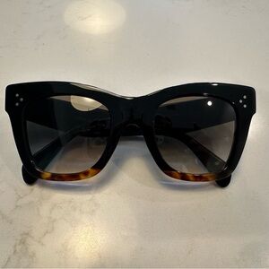 Celine Cat Eye Sunglasses. Black and tortoise gradient. Classic, timeless style